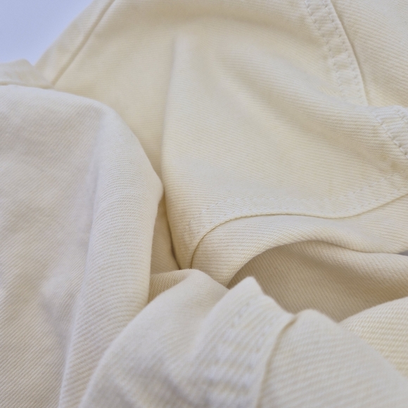 Zara Cargo Yellow Wide Leg Colorful Spring Cotton Denim Jeans - Picture 9 of 9